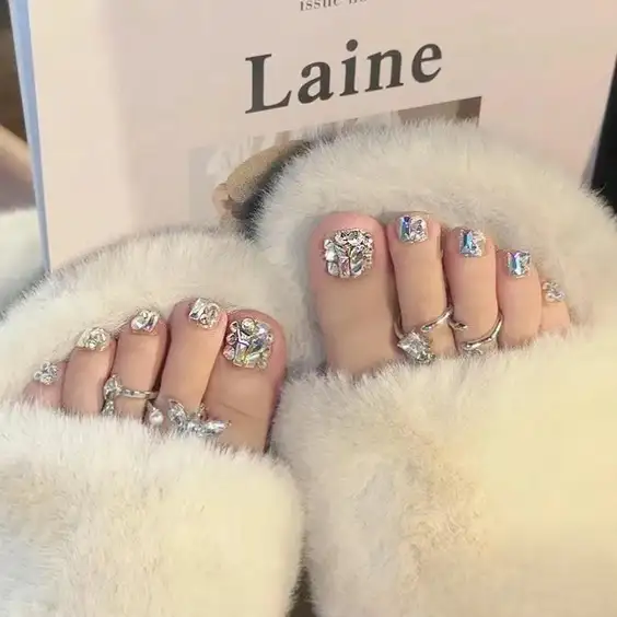 nail chân đá khối lấp lánh 3