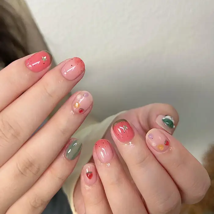 nail dưa hấu đơn giản ngọt ngào