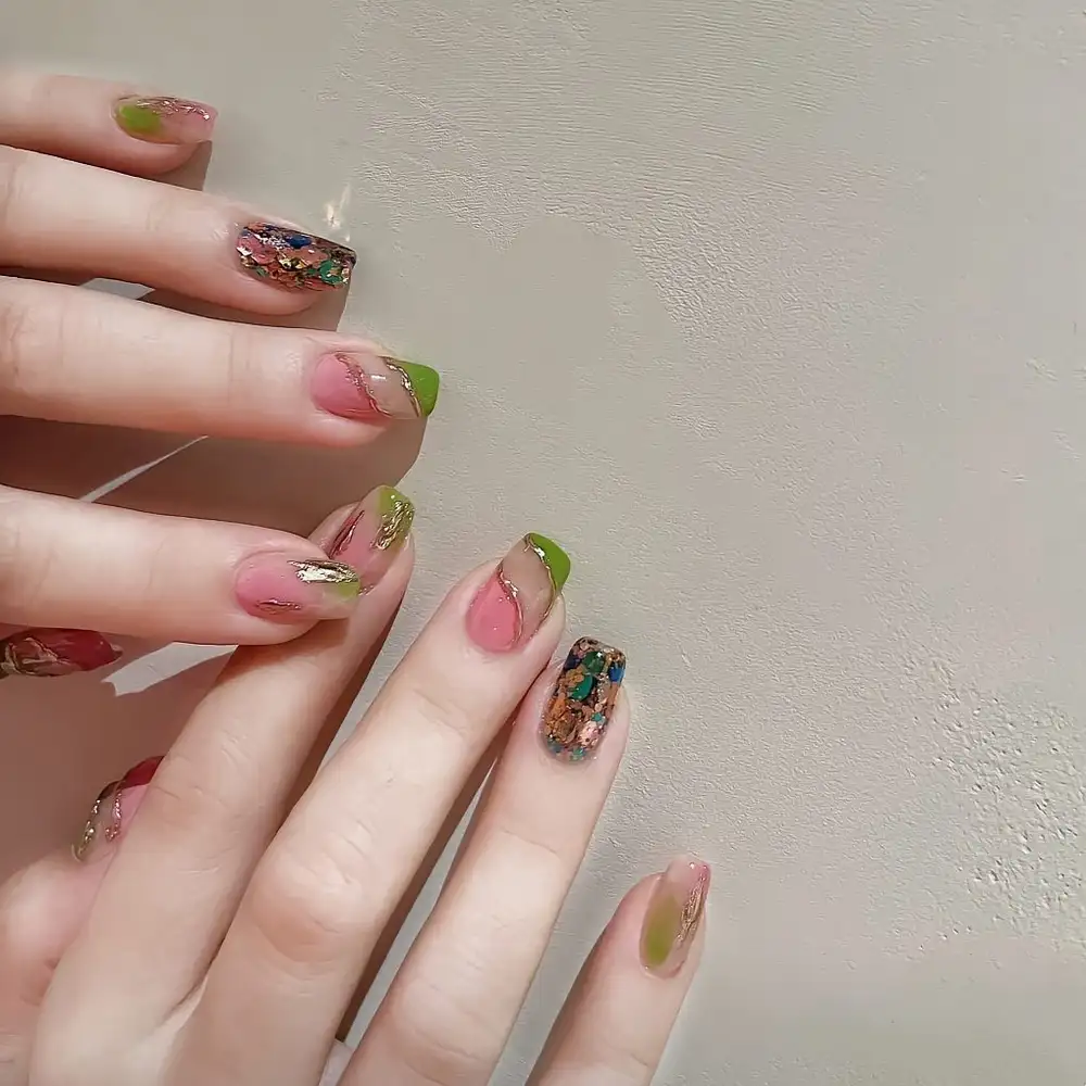 nail xinh mùa hè đơn điệu