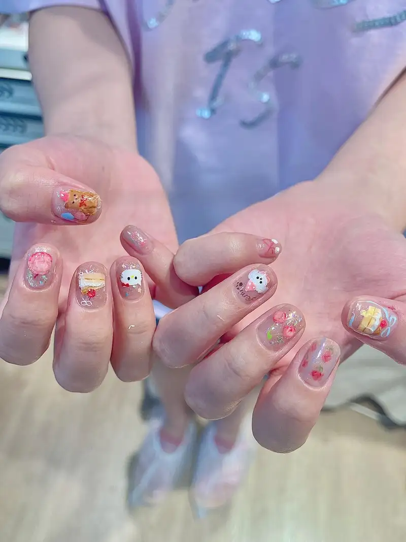 nail sinh nhật tỏa sáng