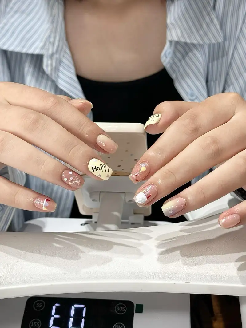 nail sinh nhật như nàng công chúa