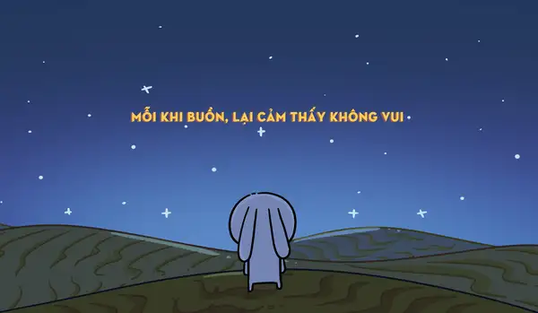 ảnh meme thỏ bảy màu buồn