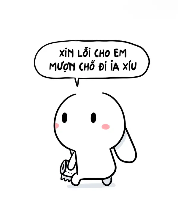 ảnh thỏ bảy màu cute xin lỗi