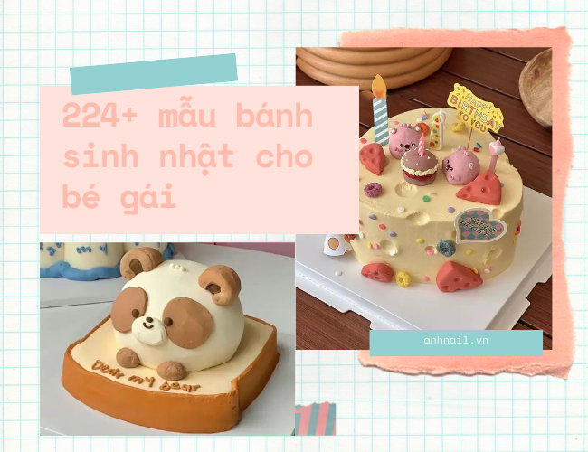 mẫu bánh sinh nhật cho bé gái
