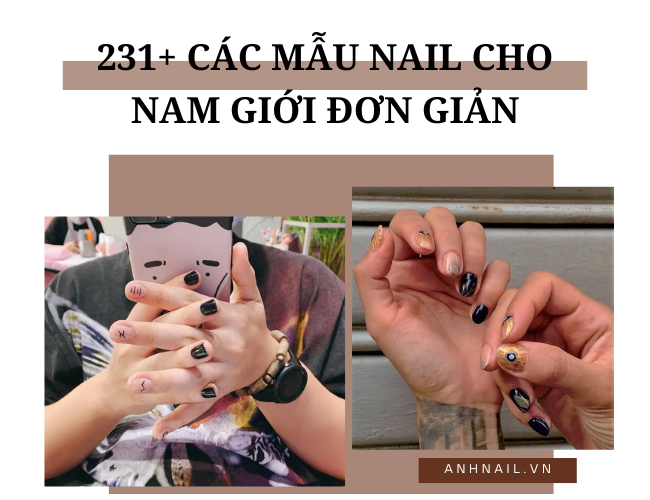 mẫu nail cho nam giới đơn giản