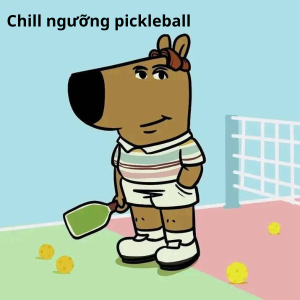 chill guy meme pickleball