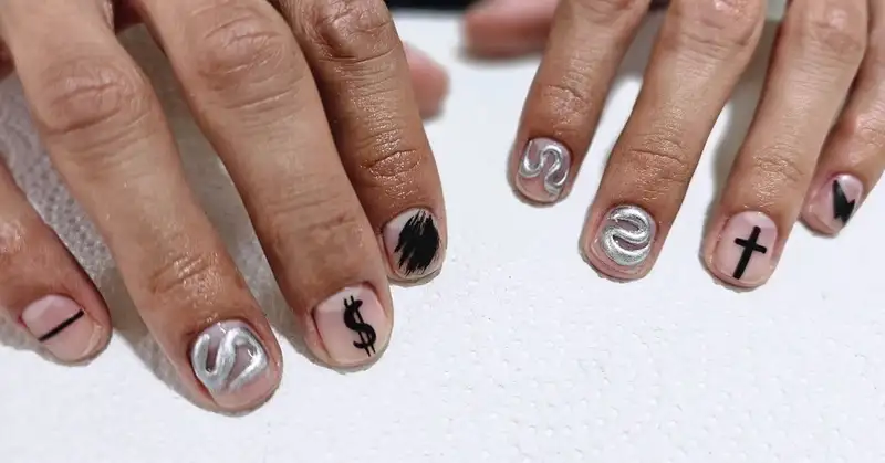 mẫu nail cho nam giới tươi sáng