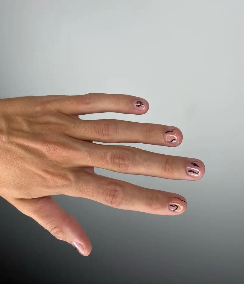 mẫu nail cho nam giới cá tính