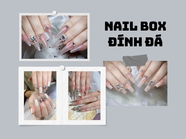 Bộ sưu tập 154+ mẫu nail box đính đá lấp lánh cho nàng