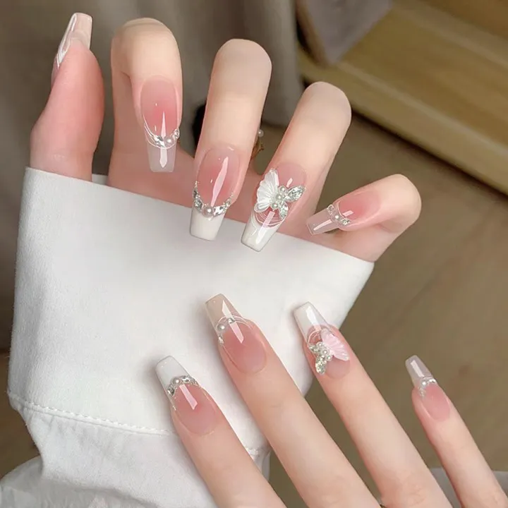 Nail box màu thạch đơn giản 