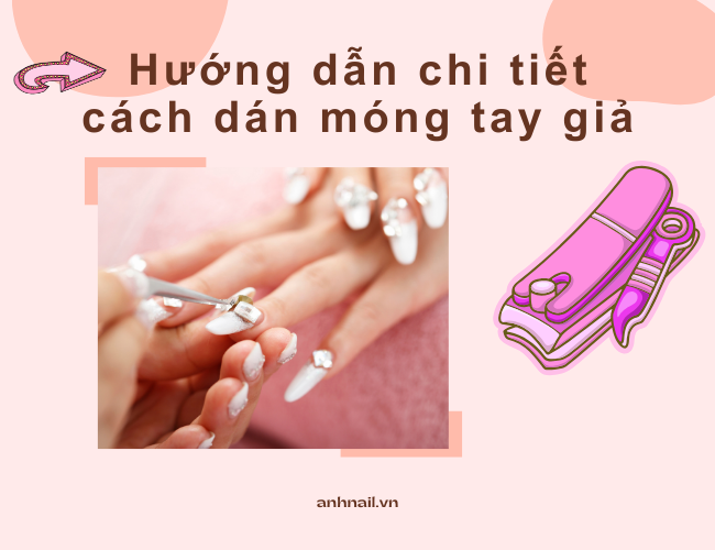 cách dán móng tay giả