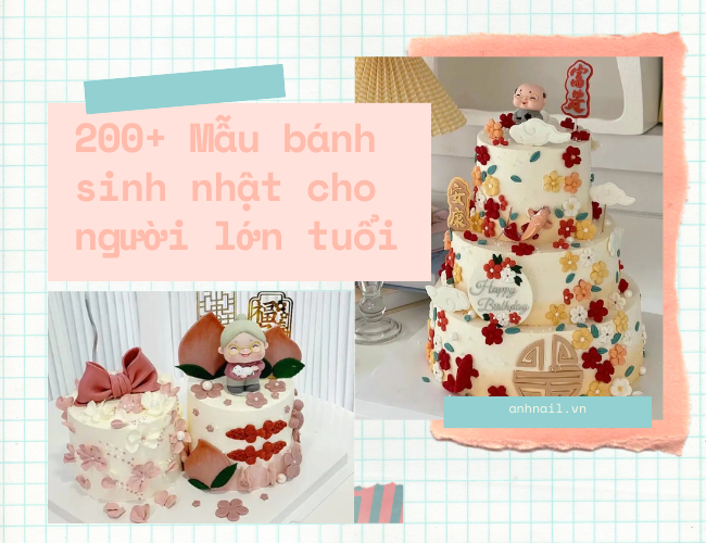 Mẫu bánh sinh nhật cho người lớn tuổi