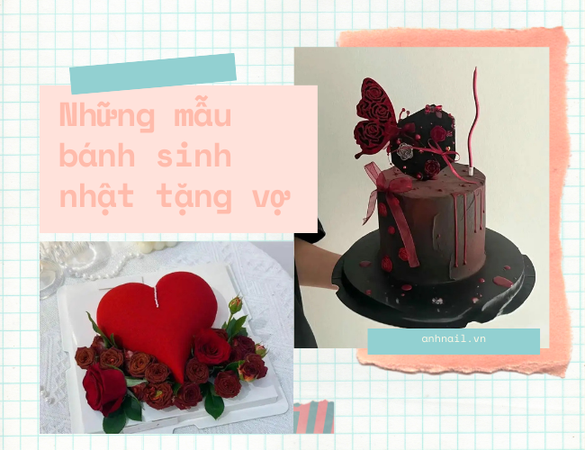 mẫu bánh sinh nhật tặng vợ