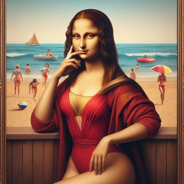 mona lisa meme bikini