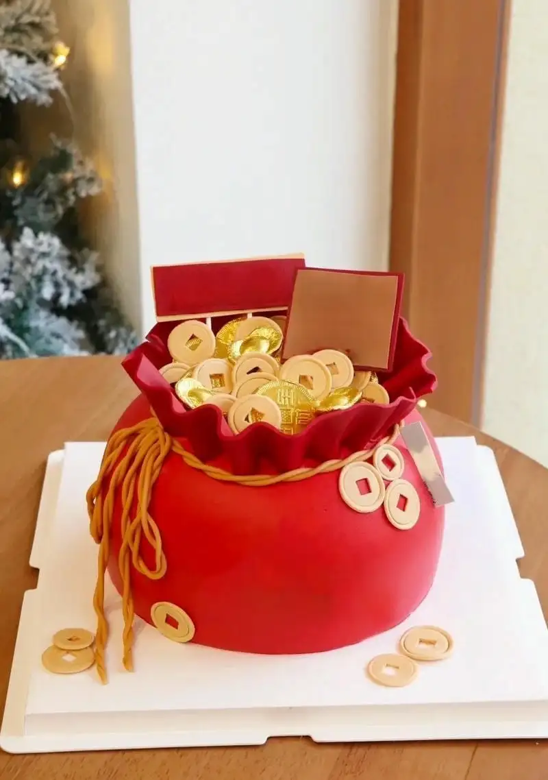 mẫu bánh sinh nhật hũ tiền