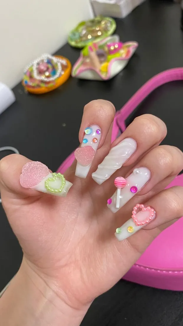 Nail kẹo ngọt pastel