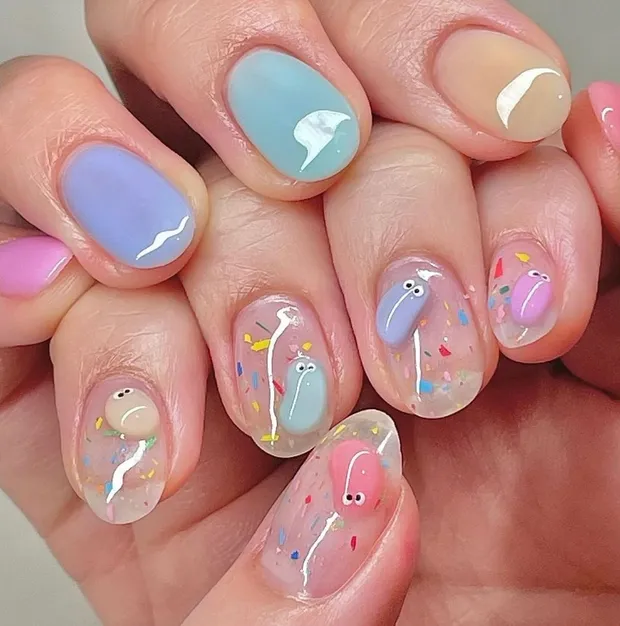 Kiểu nail kẹo ngọt