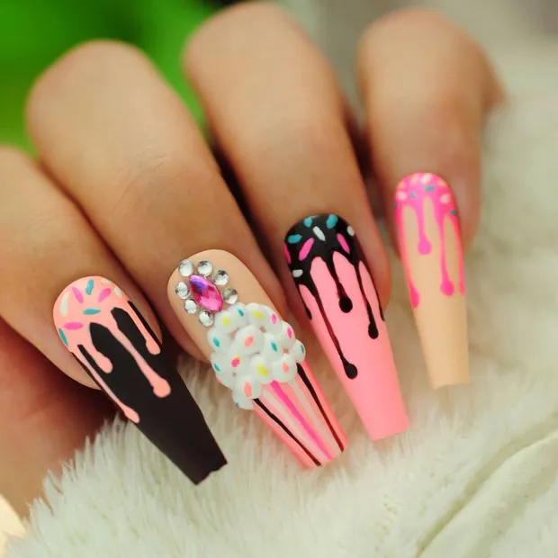 Nail kẹo ngọt đơn giản