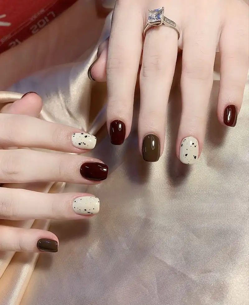 nail trứng cút đẹp long lanh