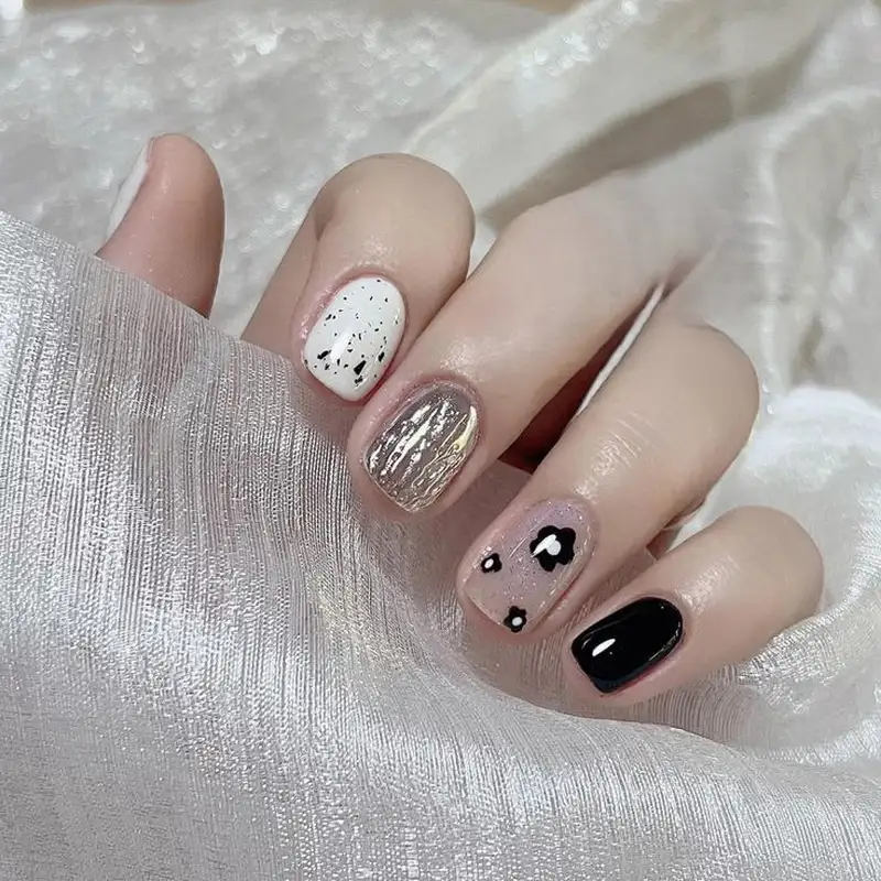 mẫu nail trứng cút đẹp mắt