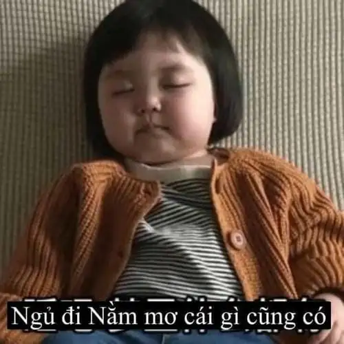 chúc bé ngủ ngon meme