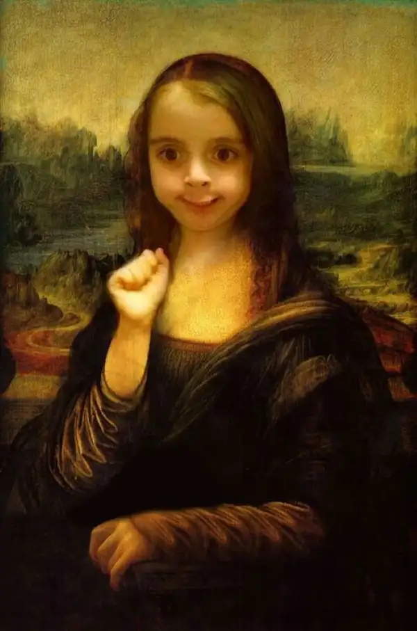 meme mona lisa dễ thương