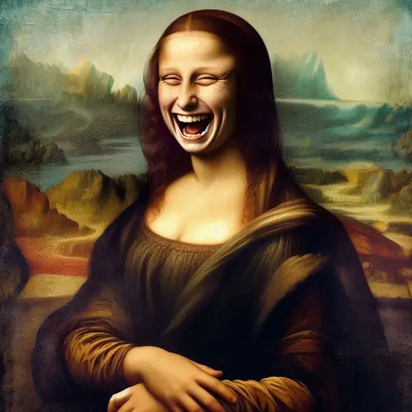 meme mona lisa cười khờ