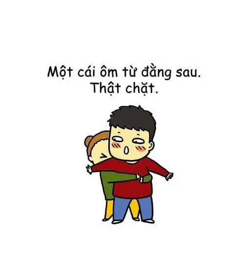 meme ôm nhau từ đằng sau