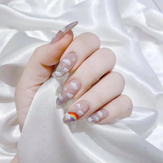 Ombre nail cầu vồng