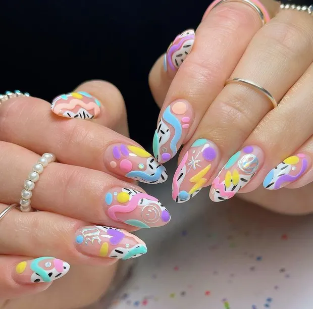 Mẫu nail kẹo ngọt đáng yêu