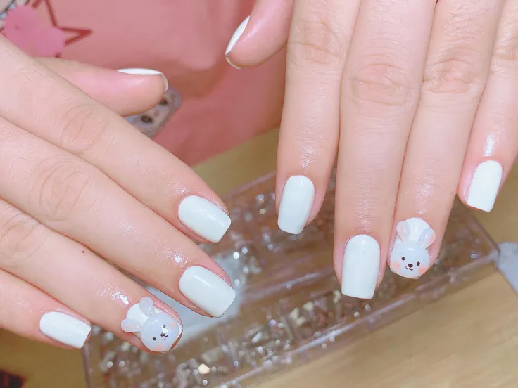 Mẫu nail đơn giản đắp bột