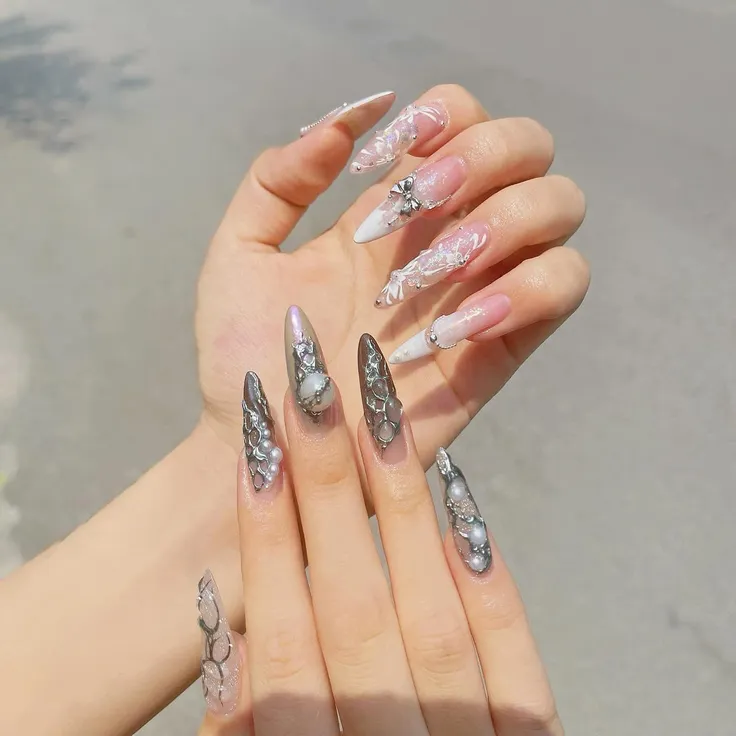 Nail tay đẹp móng nhọn