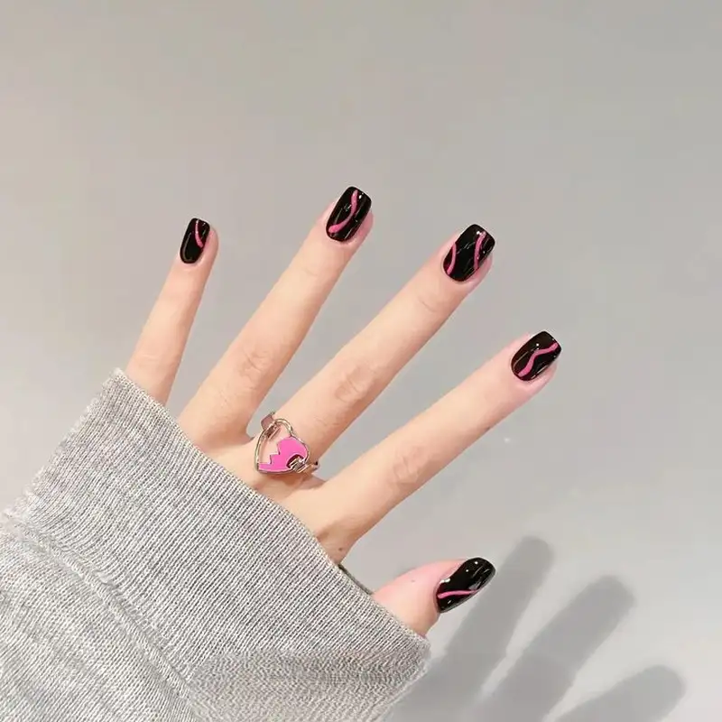 mẫu nail trơn đơn giản rạng rỡ