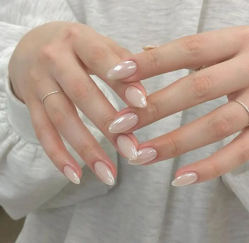 nail trơn đẹp màu trắng