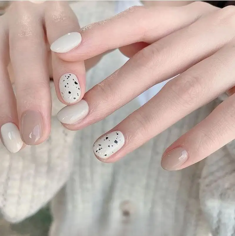 nail trứng cút nhẹ nhàng kiểu Hàn