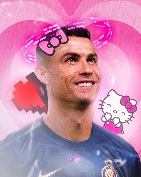 Ronaldo meme hello kitty