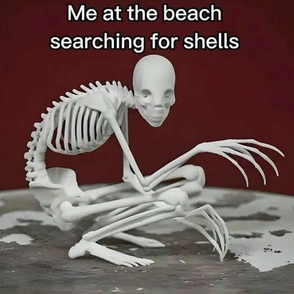 skeleton meme chán nản