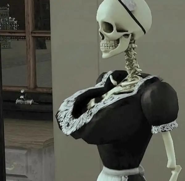 skeleton meme hầu gái