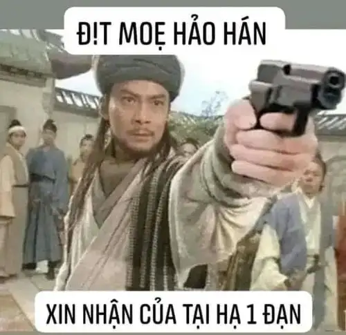 ảnh meme đa tạ bắn súng