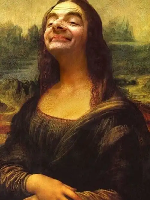 meme mr bean hóa thân thành mona lisa