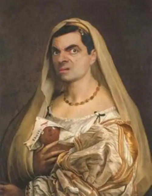 meme mr bean nhếch mép