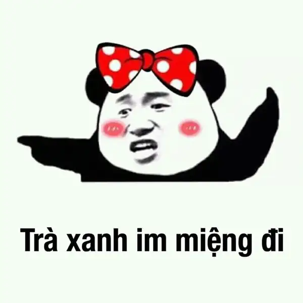 meme trà xanh im lặng 