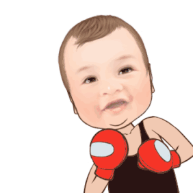 em bé boxing gif