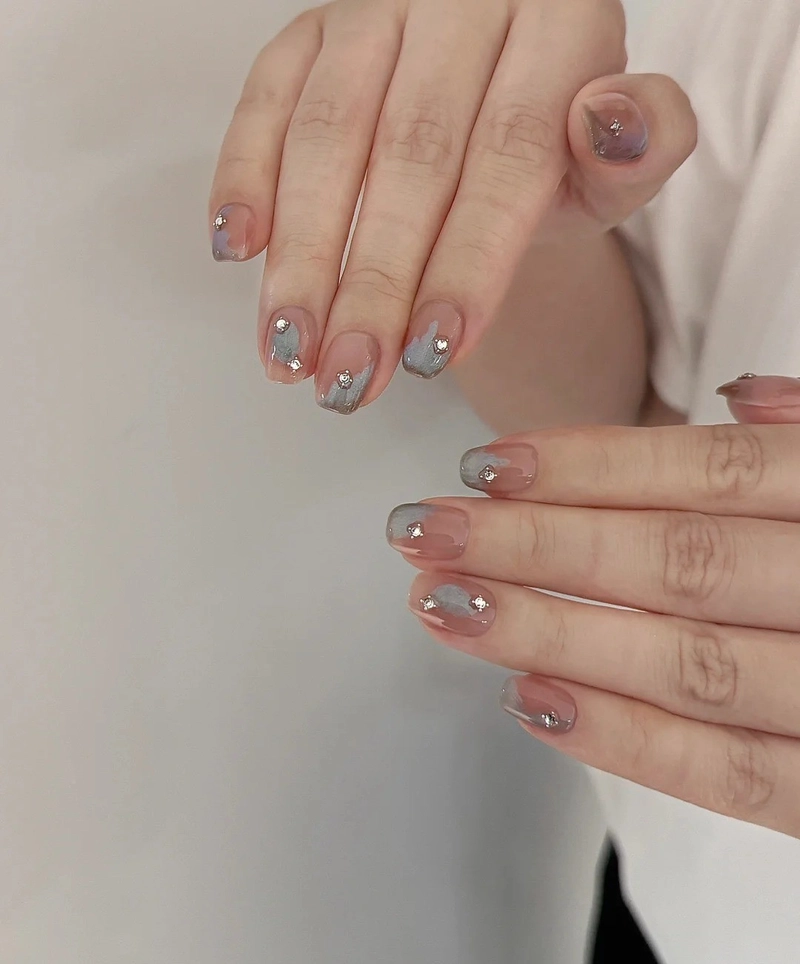 nail mắt mèo xanh dương bắt mắt