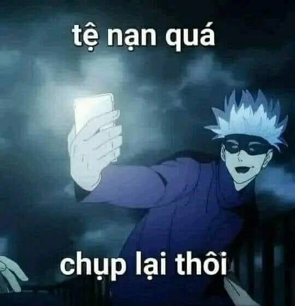 ảnh gojo meme mặt troll 