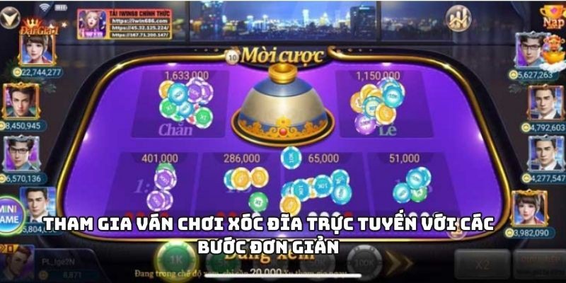 Tham gia ván chơi xóc đĩa trực tuyến với các bước đơn giản