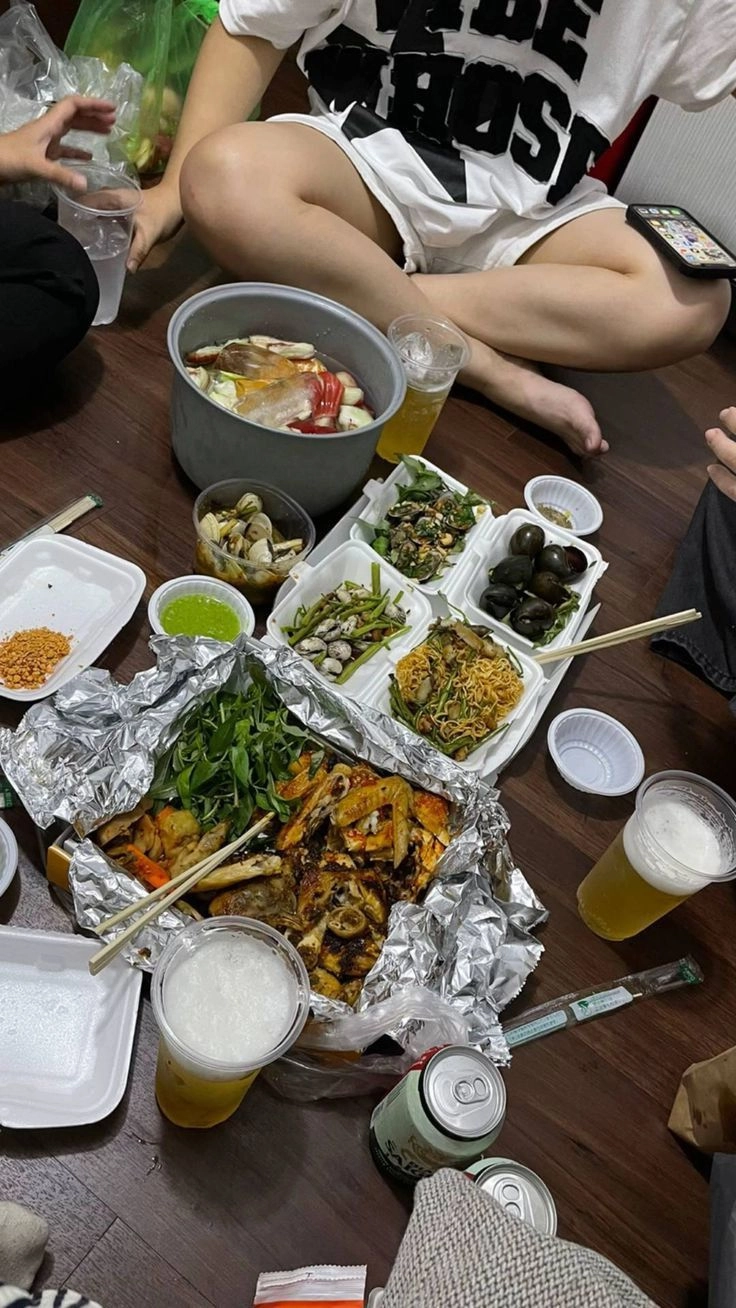 ảnh nhậu tại nhà buổi tối 