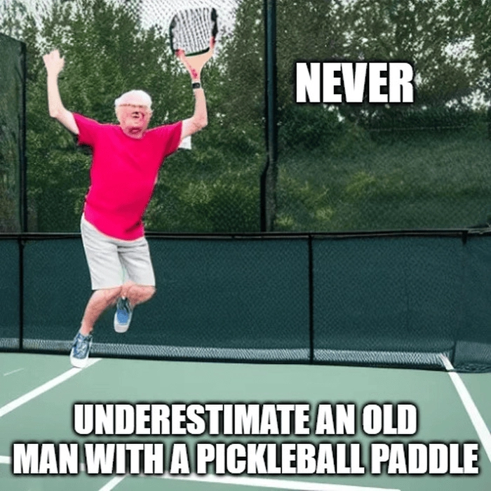 hình vui vượt mức pickleball meme 