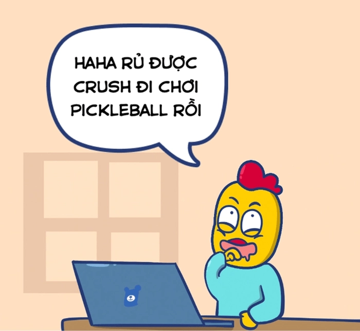 ảnh anh hẹn em pickleball meme hài hước 