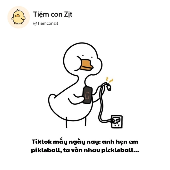 hình vui a hẹn em pickleball meme 